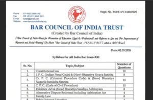 aibe 21 syllabus 2026