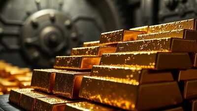 gleaming gold bar stash