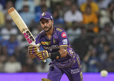 mumbai kolkata knight riders player manish pandey plays a shot during the ipl m