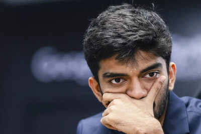 singapore india39s d gukesh reacts during his match against ding liren of china