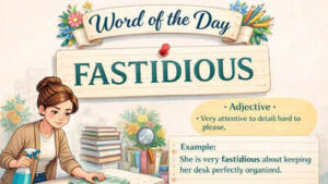 word of the day fastidious image source ai generated