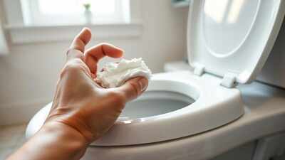 cleaning toilet seat paste