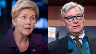 elizabeth warren left and sheldon whitehouse right
