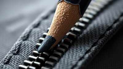 graphite glides on zipper