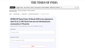 how to download mp board class 10th result from toi portal
