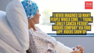i never imagined so many people would come young lonely cancer patient orders company via food app riders show up