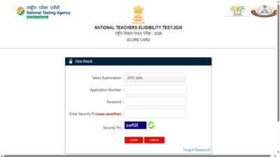 nta ntet 2026 result